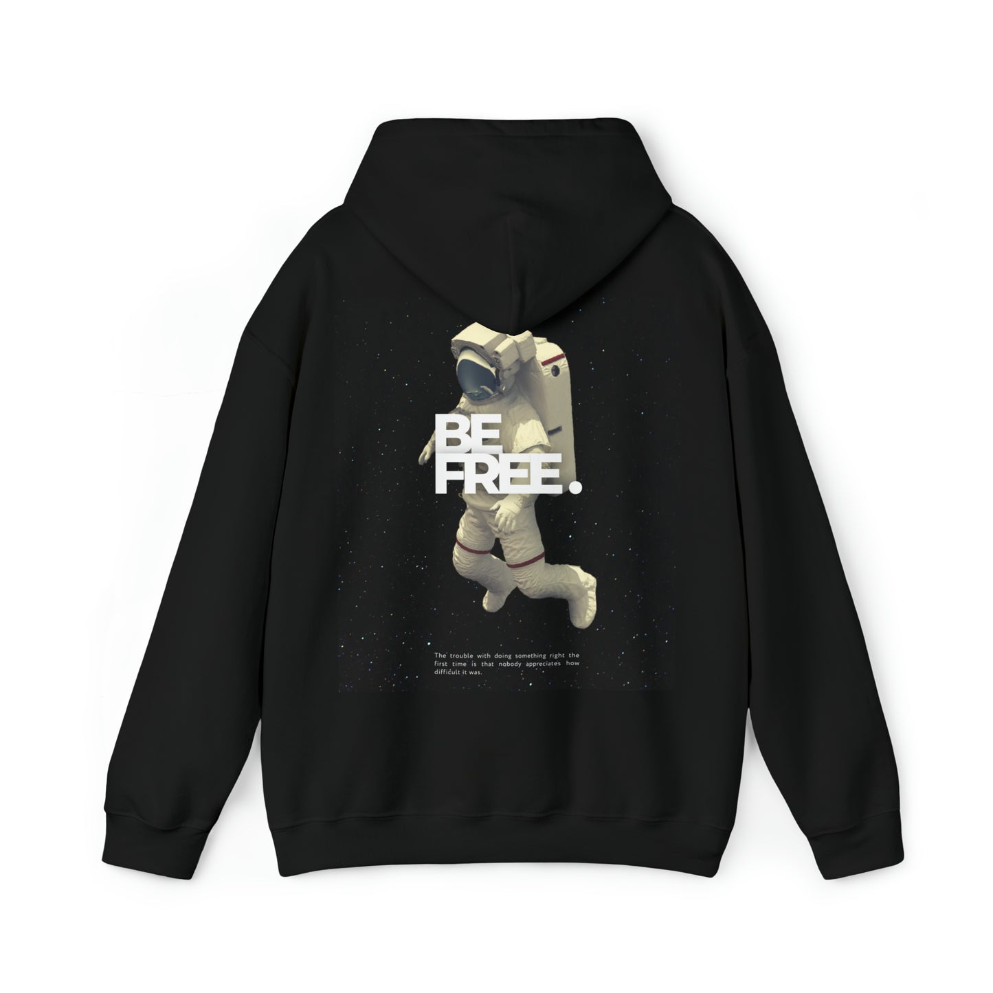 Unisex hoodie be free space design